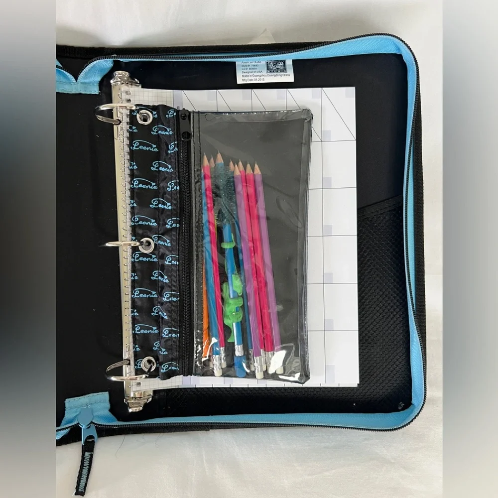 NEW PEACE School Black Organizational Binder Folder Included with Supplies